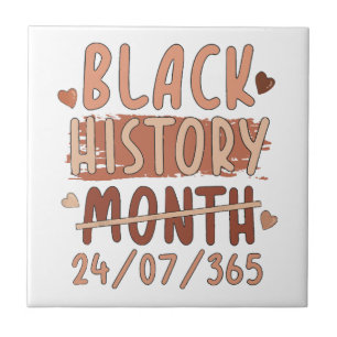 Black History Month Afro Melanin Black Women Afro Ceramic Tile