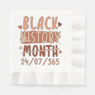 Black History Month Afro Melanin Black Women Afro Napkin