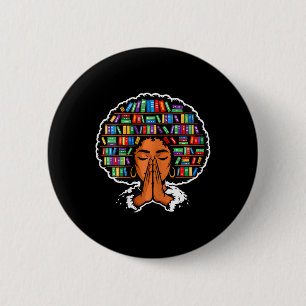 Black History Month Afro Women Girls Book Lover Li 6 Cm Round Badge