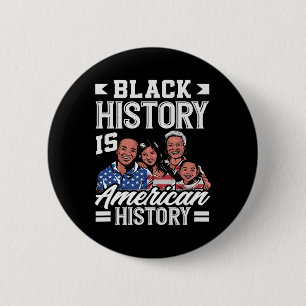 Black History Month America Flag American 6 Cm Round Badge