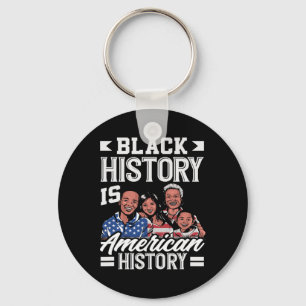 Black History Month America Flag American  Key Ring
