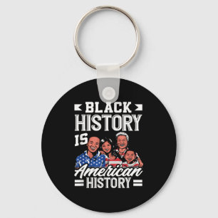 Black History Month America Flag American Key Ring