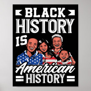 Black History Month America Flag American Poster