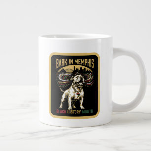 Black History Month American Bulldog Cultural Art Large Coffee Mug