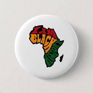 Black History Month Apparel Africa Map Kente Cloth 6 Cm Round Badge