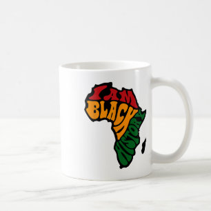 Black History Month Apparel Africa Map Kente Cloth Coffee Mug