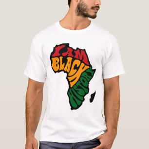 Black History Month Apparel Africa Map Kente Cloth T-Shirt