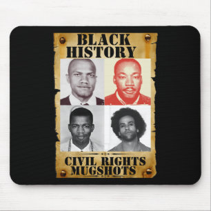 Black History Month Authentic Civil Rights Mugshot Mouse Pad
