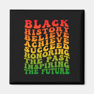 Black History Month Believe Achieve Succeed Junete Magnet