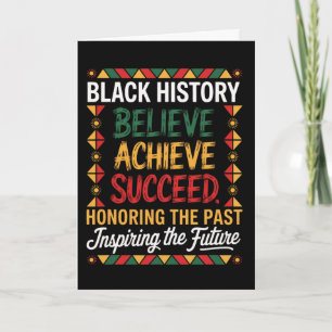 Black History Month Believe Achieve Succeed Melani Card