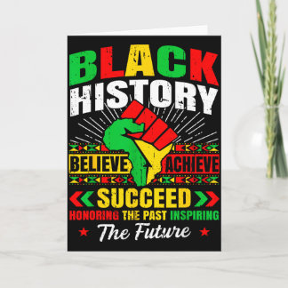Black History Month Believe Achieve Succeed Melani Card