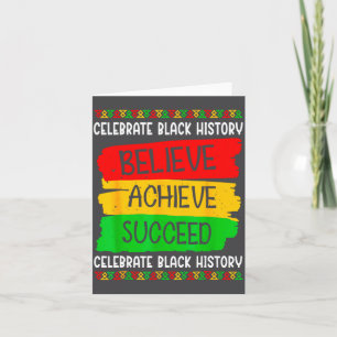 Black History Month Believe Achieve Succeed Melani Card