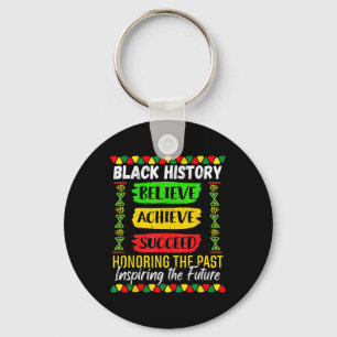 Black History Month Believe Achieve Succeed Melani Key Ring