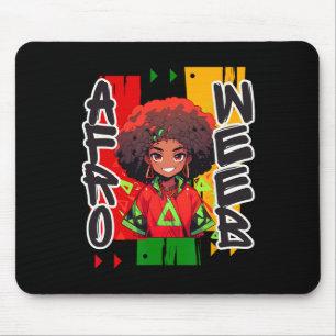 Black History Month - Beware My Ancestors - Afro W Mouse Pad