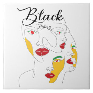 Black History Month BHM Ceramic Tile