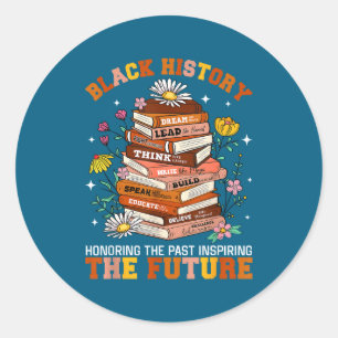 Black history month black african american teacher classic round sticker