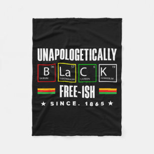 Black History Month Black Chemical Periodic Table Fleece Blanket