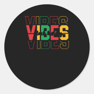 Black History Month - Black History Vibes Juneteen Classic Round Sticker