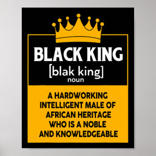 Black History Month Black King For African Men Poster