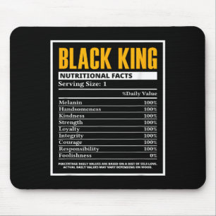 Black History Month Black King Nutritional Facts Mouse Pad
