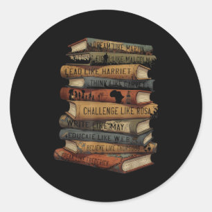 Black History Month Black Leaders African American Classic Round Sticker