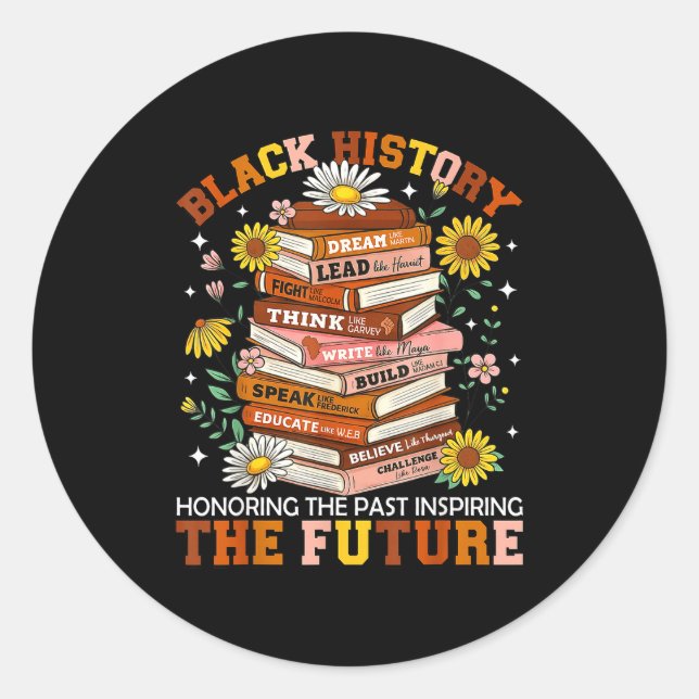 Black History Month Black Leaders African American Classic Round Sticker (Front)