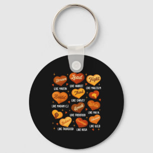 Black History Month Black Leaders African American Key Ring