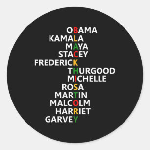 Black History Month Black Leaders Black History Me Classic Round Sticker