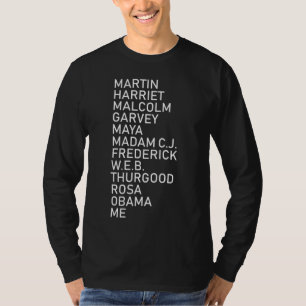 Black History Month Black Leader's Graphic Design T-Shirt