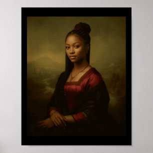 Black History Month Black Mona Lisa African Americ Poster