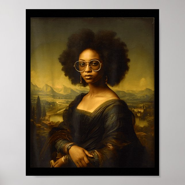 Black History Month Black Mona Lisa African Americ Poster (Front)