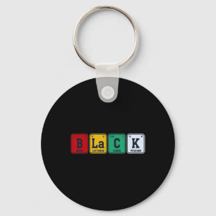 Black History Month Black Periodic Table Elements Key Ring