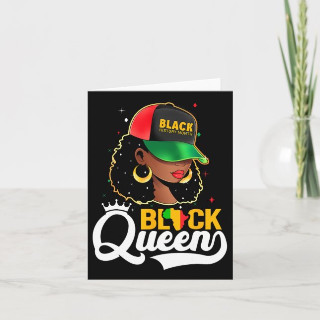 Black History Month Black Queen  Card (Front)