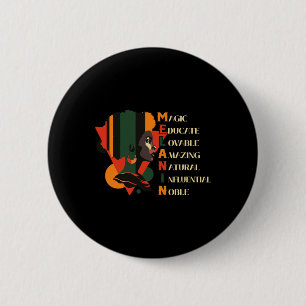 Black History Month Black Queen Educate Women 6 Cm Round Badge