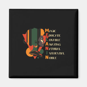 Black History Month Black Queen Educate Women  Magnet