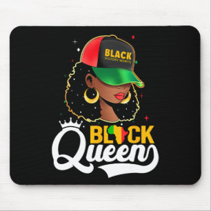 Black History Month Black Queen  Mouse Pad
