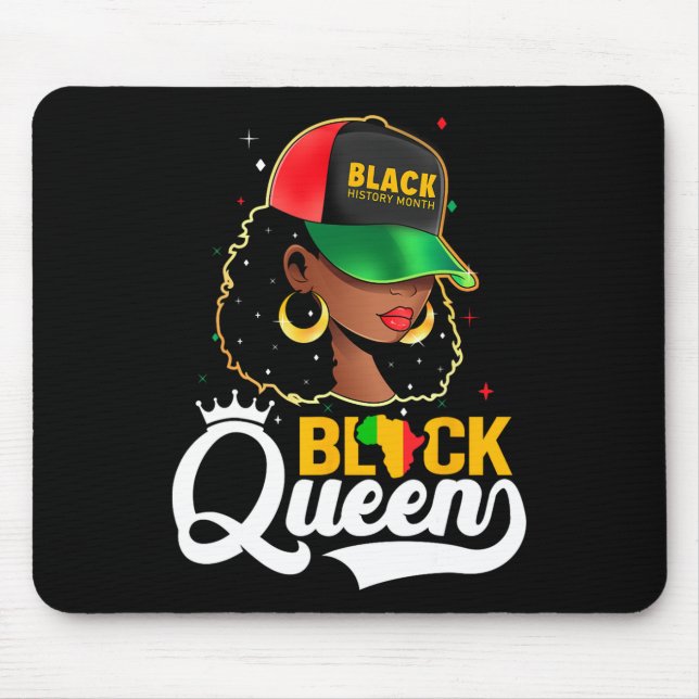 Black History Month Black Queen  Mouse Pad (Front)
