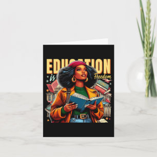 Black History Month Black Teacher Books Education  Card