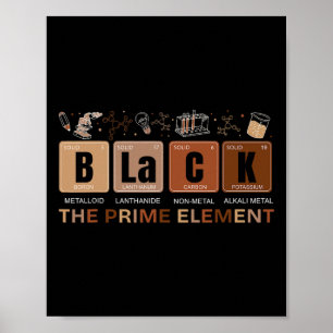 Black History Month Black The Prime Element Period Poster