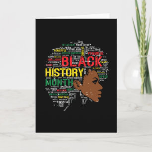 Black History Month Black Woman Afro Card