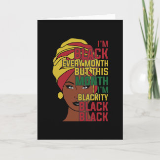 Black History Month Black Woman Afro Card