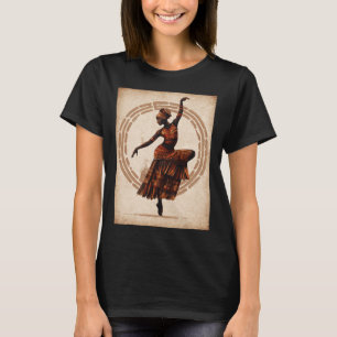 Black History Month Black Woman Tribyl Dancing Jun T-Shirt