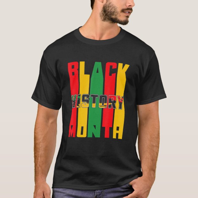 Black History Month BLM Melanin Pride Pan African  T-Shirt (Front)