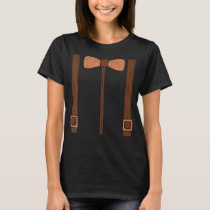 Black History Month Bow Tie Suspender Melanin Prid T-Shirt