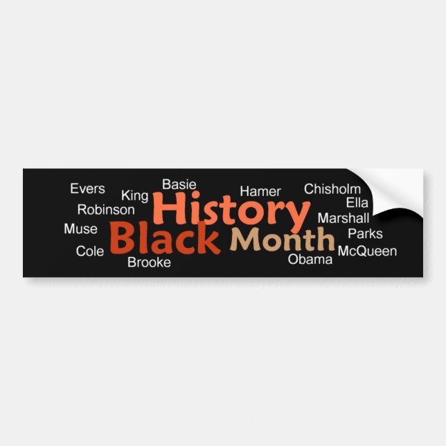 BLACK HISTORY MONTH Bumper Sticker (Front)