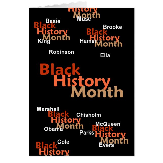 BLACK HISTORY MONTH Card (Front)