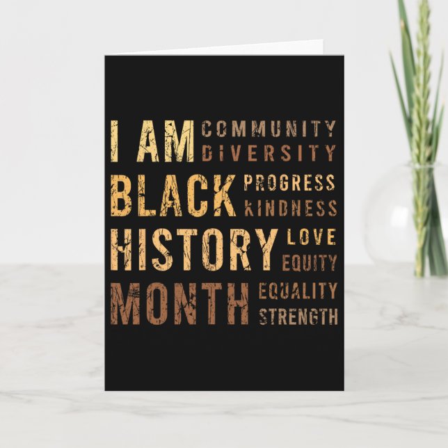 Black History Month  Card (Front)