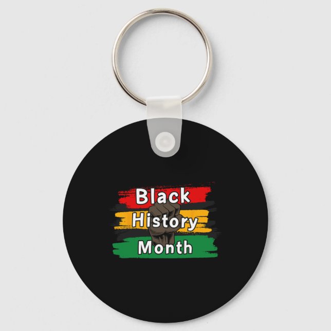 Black History Month Celebrating Rise Together 1  Key Ring (Front)