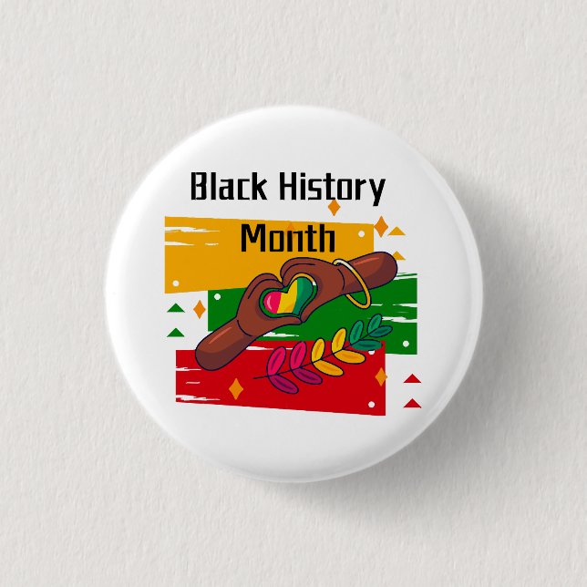 Black History Month Celebrating Rise Together  3 Cm Round Badge (Front)