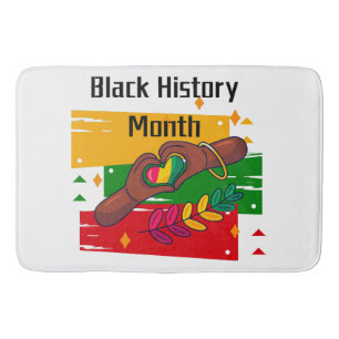 Black History Month Celebrating Rise Together Bath Mat